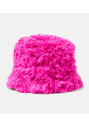 Goldbergh Bird faux fur bucket hat