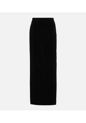 Norma Kamali Side-slit jersey maxi skirt