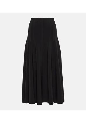 Norma Kamali Grace high-rise jersey midi skirt
