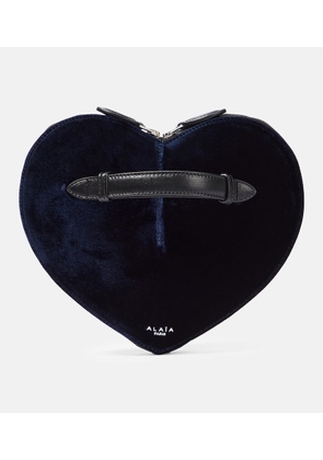 Alaia Le Cour velvet heart clutch