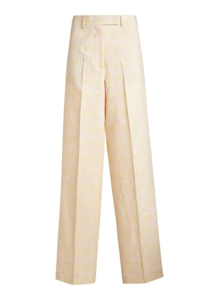 Etro Linen-Blend Wide-Leg Pants - Moda Operandi