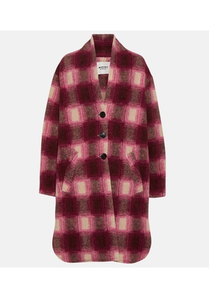 Marant Etoile Gabriel checked wool-blend coat