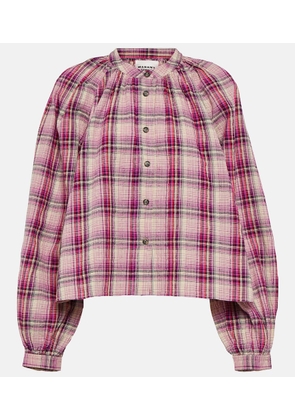 Marant Etoile Blandine checked cotton and linen shirt