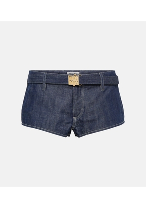 Miu Miu Low-rise slim denim shorts