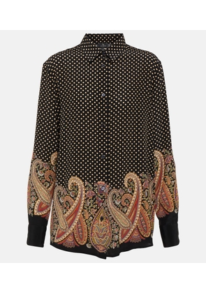 Etro Polka-dot paisley silk shirt