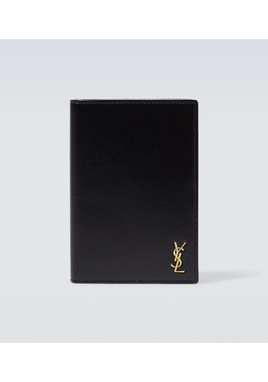 Saint Laurent Tiny Cassandre leather passport holder