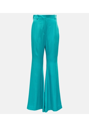 Nina Ricci High-rise satin flared pants