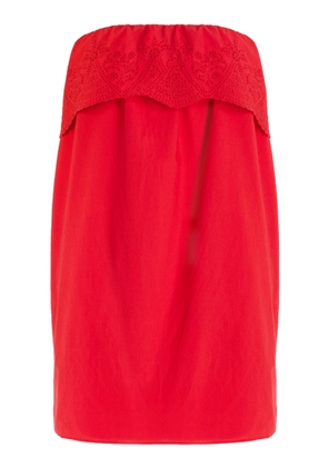 Posse Beryl Embroidered Cotton Mini Dress - Moda Operandi