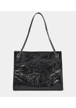 Saint Laurent Niki crinkled leather shopper