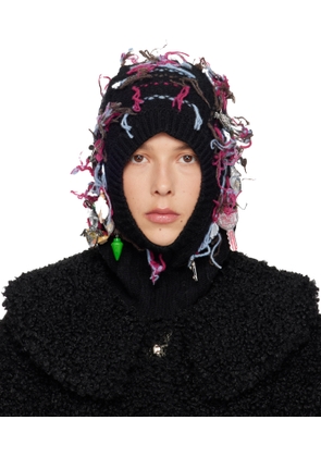Chopova Lowena Black Washed Up Balaclava