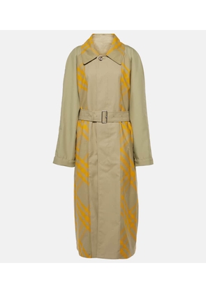 Burberry Checked cotton gabardine trench coat