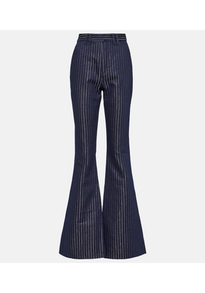 Balmain Flared LurexÂ® pinstripe jeans