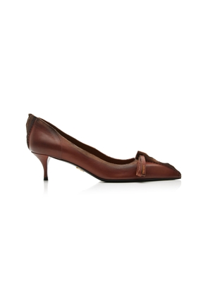 Prada Antiqued Leather Pumps - Moda Operandi