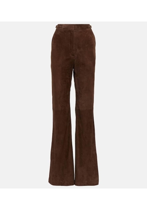 Gabriela Hearst Vesta high-rise suede flared pants