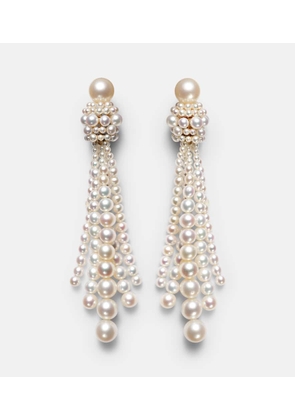 Sophie Bille Brahe Colonna Grande 18kt gold drop earrings with freshwater pearls