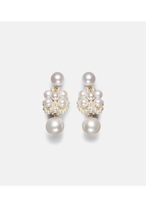 Sophie Bille Brahe Dora Perle 14kt gold drop earrings with pearls