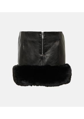 Magda Butrym Leather miniskirt