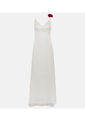 Magda Butrym Rosette embellished slip gown