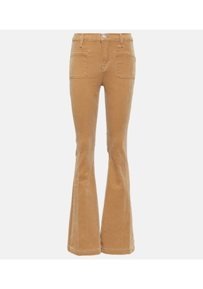 Frame Le Bardot mid-rise corduroy flared pants