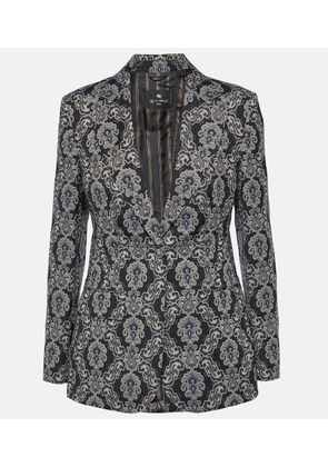 Etro Single-breasted jacquard blazer