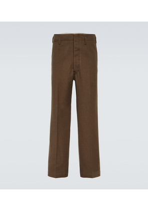 Lemaire Maxi cotton and wool chinos