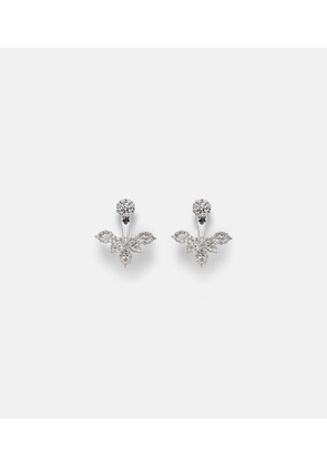 Yeprem Moonflower 18kt white gold earrings with diamonds