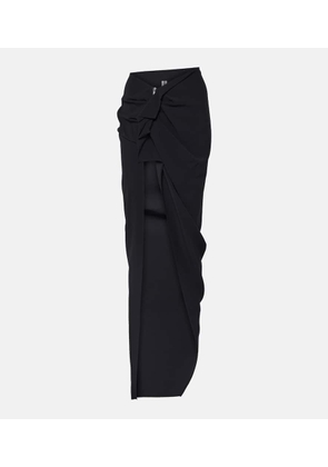 Rick Owens High-rise asymmetric maxi skirt