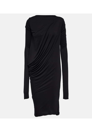 Rick Owens Lilies draped jersey midi dress