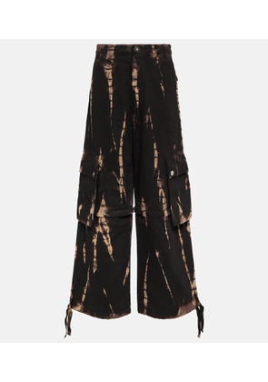 Dion Lee Convertible tie-dye denim cargo pants