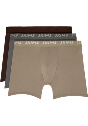 SKIMS Three-Pack Multicolor SKIMS Stretch 5 Boxer Briefs