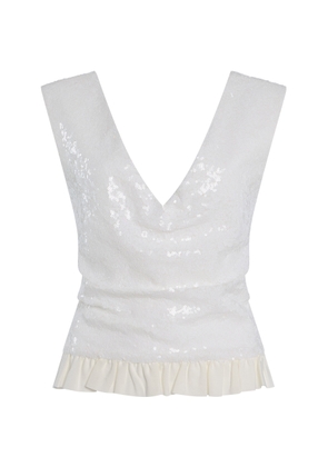 Tae Park Exclusive Petal Sequined Open-Back Top - Moda Operandi