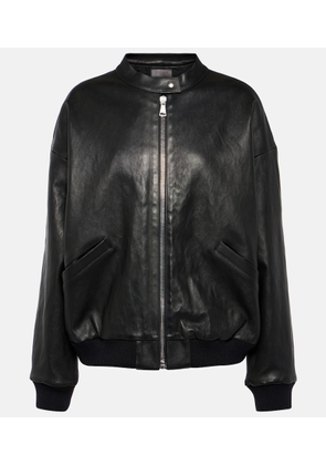 Stouls Pharrell leather bomber jacket