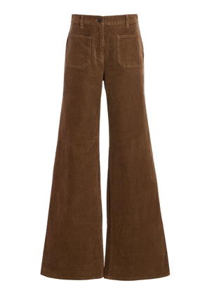 NILI LOTAN Florence Cotton-Corduroy Flared Pants - Moda Operandi