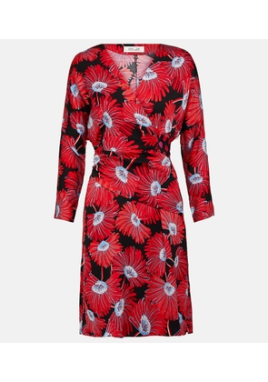 Diane von Furstenberg Mikah printed satin wrap dress