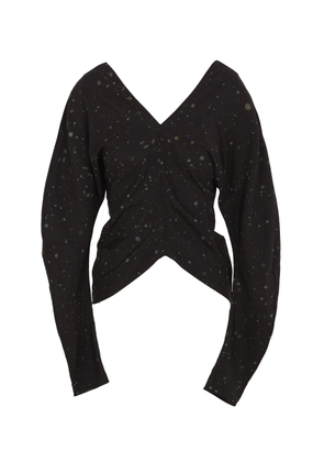 Cortana Kaz Silk-Blend Ruched Top - Moda Operandi