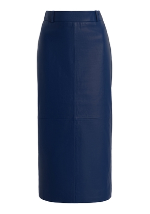 The Frankie Shop Taney Leather Midi Skirt - Moda Operandi