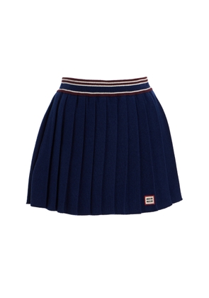 Miu Miu Pleated Wool-Cashmere Mini Skirt - Moda Operandi