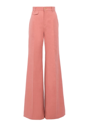 Chloé Flared Organic Cotton Canvas Pants - Moda Operandi