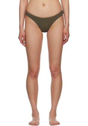 Nanushka Khaki Manou Bikini Top