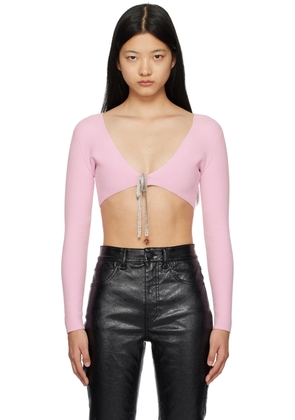 Alexander Wang Pink Cropped Cardigan