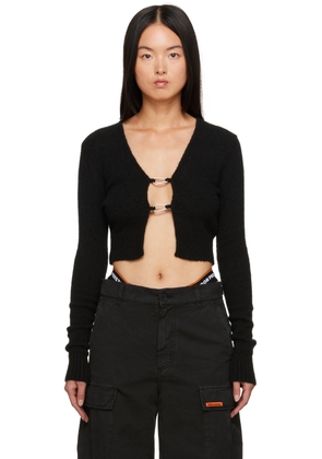 Heron Preston Black Lanyard Clasp Cardigan