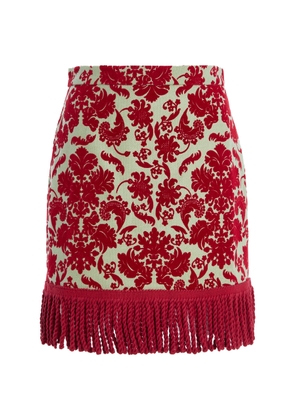LA VESTE Cher Fringed Wool Mini Skirt - Moda Operandi