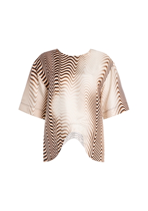 Niccolò Pasqualetti Onda Zebra-Printed Silk Twill Top - Moda Operandi