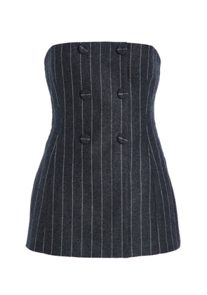 Carolina Herrera Pinstriped Wool-Blend Top - Moda Operandi