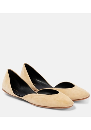 The Row Gemma suede ballet flats