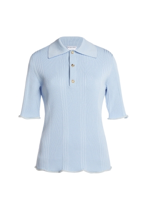 Bottega Veneta Ribbed Cotton Polo Shirt - Moda Operandi