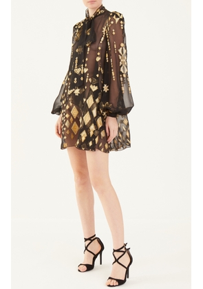 Zuhair Murad Embroidered Silk-Blend Mini Dress - Moda Operandi