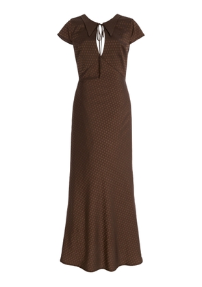 Giuliva Heritage The Cosima Cheked Wool-Silk Dress - Moda Operandi