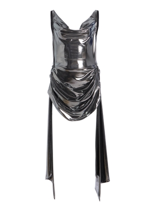 LaQuan Smith Draped Metallic Mini Dress - Moda Operandi