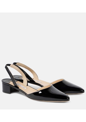 Manolo Blahnik Aspro 30 patent leather slingback pumps